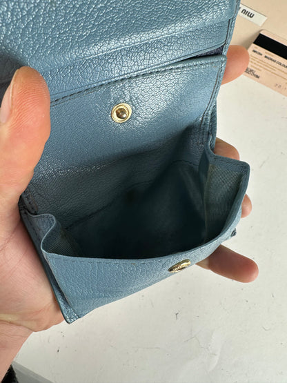 Vintage Miu Miu Leather Wallet Blue