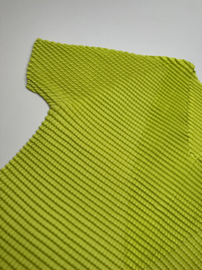 Vintage Issey Miyake Pleats Please Top Neon Yellow M