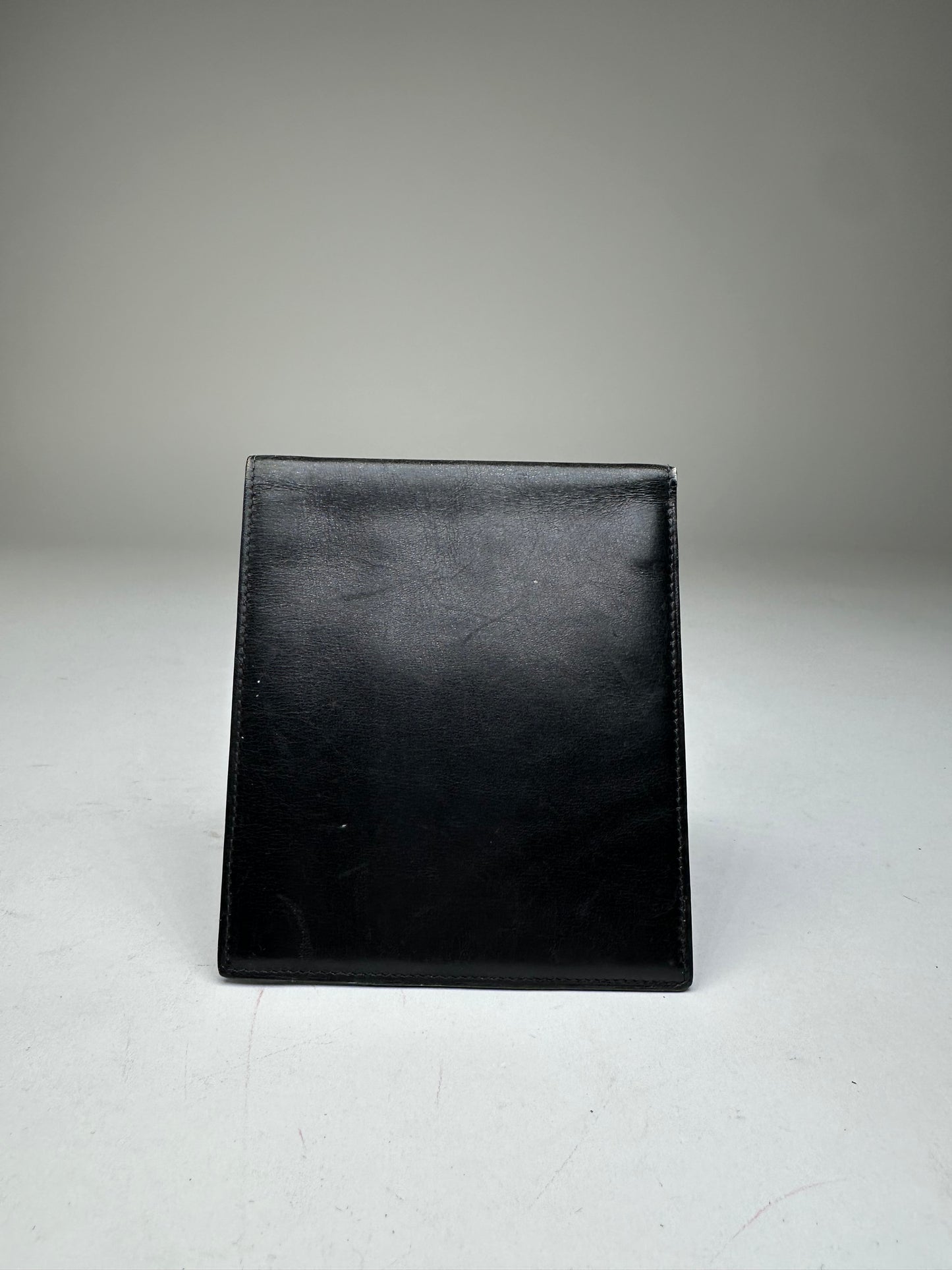 Vintage Celine Paris Calèche Smooth Leather Bifold Wallet Black