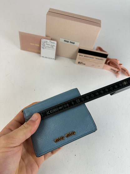 Vintage Miu Miu Leather Wallet Blue
