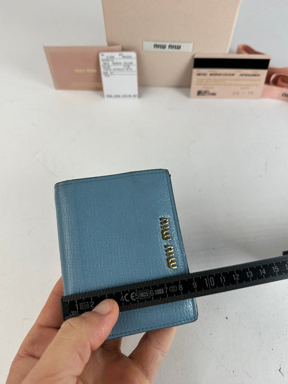 Vintage Miu Miu Leather Wallet Blue
