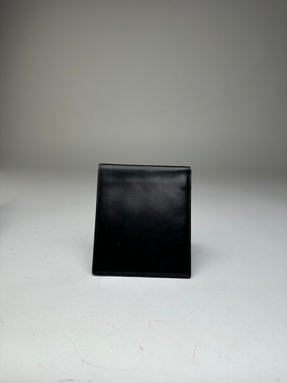 Vintage Celine Paris Calèche Smooth Leather Bifold Wallet Black