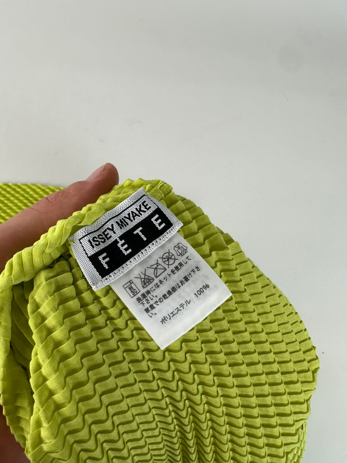 Vintage Issey Miyake Pleats Please Top Neon Yellow M