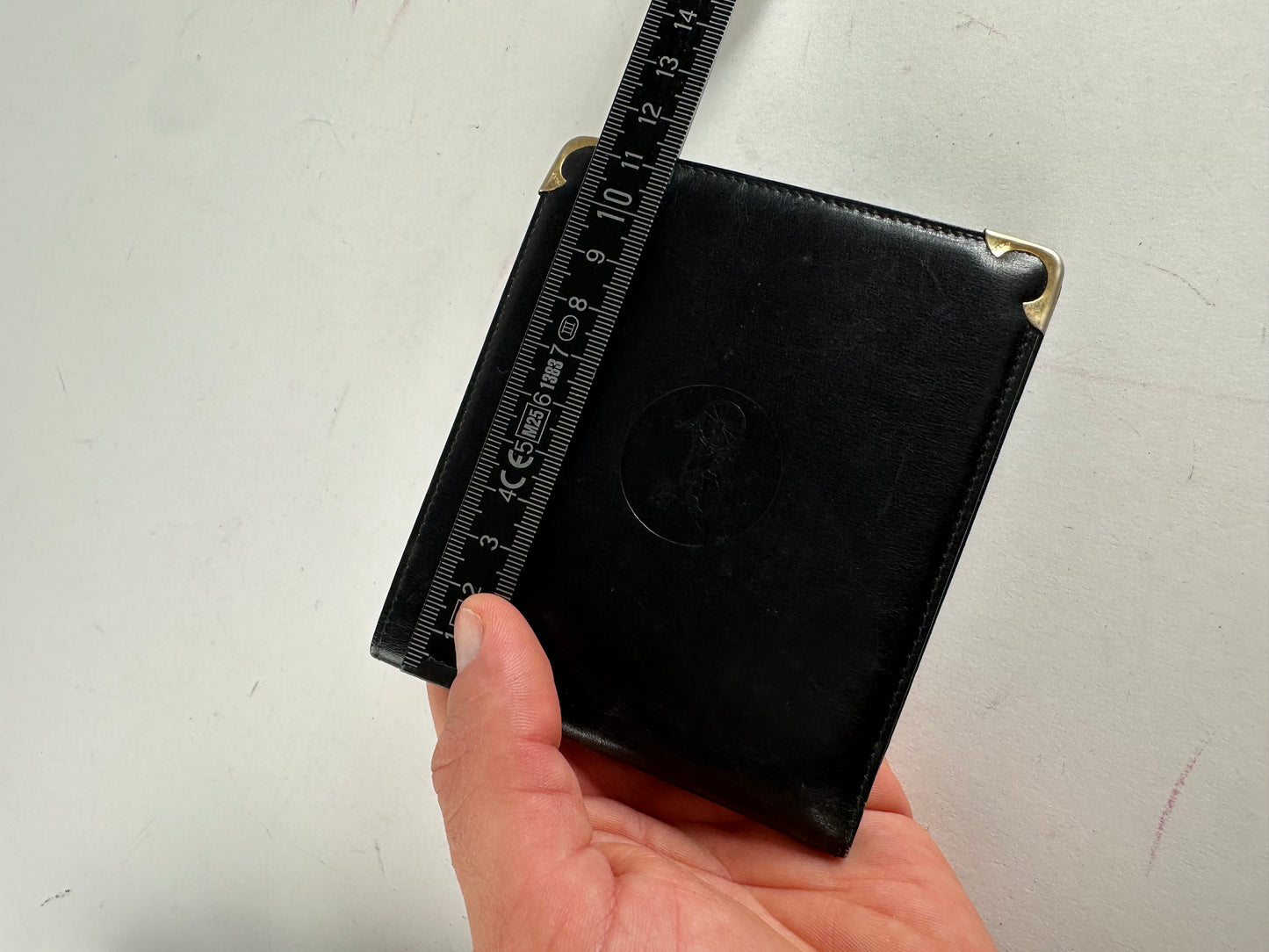 Vintage Celine Paris Calèche Smooth Leather Bifold Wallet Black