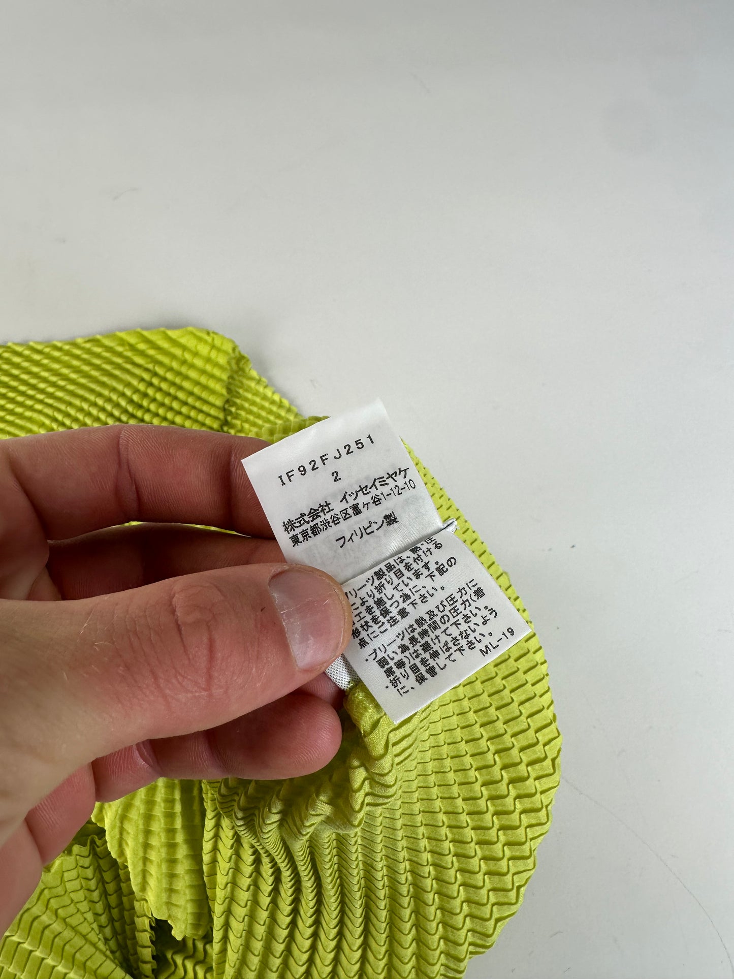 Vintage Issey Miyake Pleats Please Top Neon Yellow M