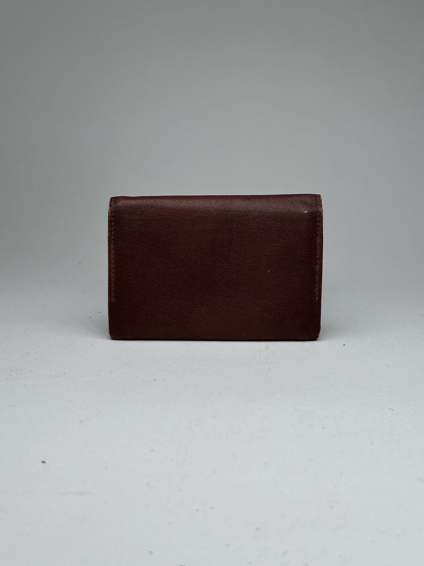 Vintage Yves Saint Laurent Leather Card Holder Brown