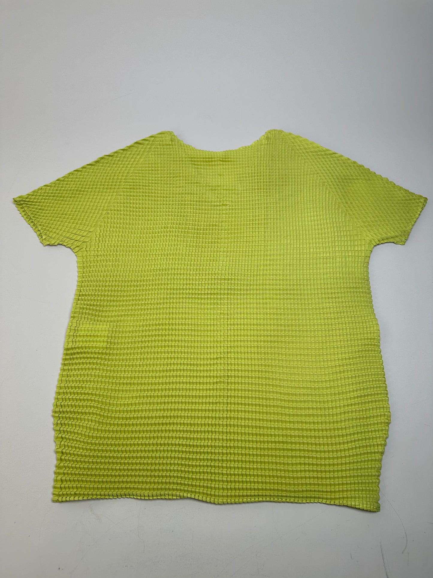 Vintage Issey Miyake Pleats Please Top Neon Yellow M
