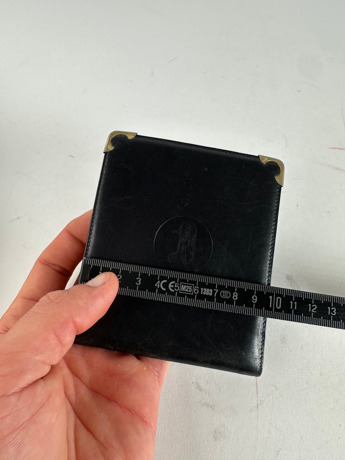 Vintage Celine Paris Calèche Smooth Leather Bifold Wallet Black