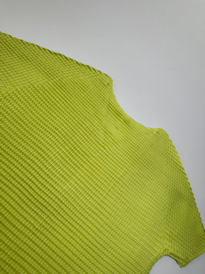 Vintage Issey Miyake Pleats Please Top Neon Yellow M