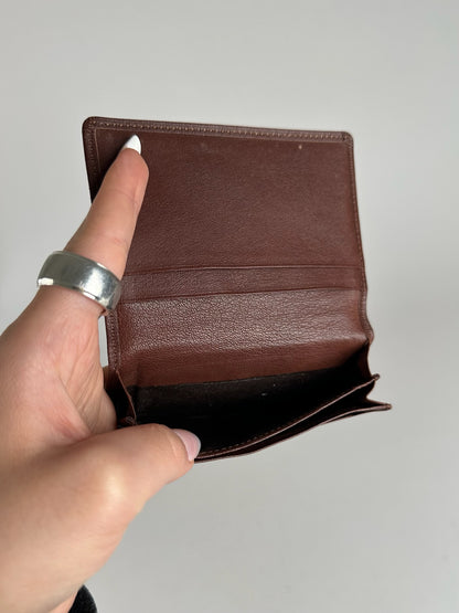 Vintage Yves Saint Laurent Leather Card Holder Brown