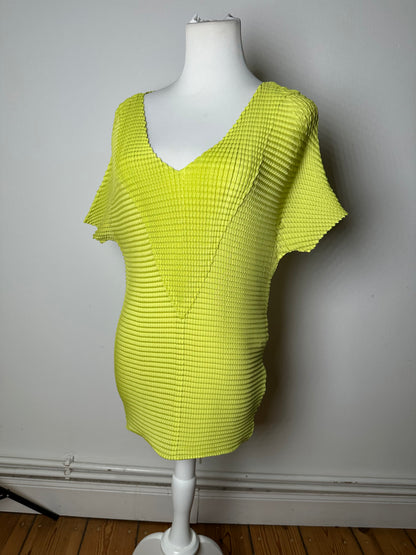 Vintage Issey Miyake Pleats Please Top Neon Yellow M