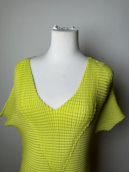 Vintage Issey Miyake Pleats Please Top Neon Yellow M