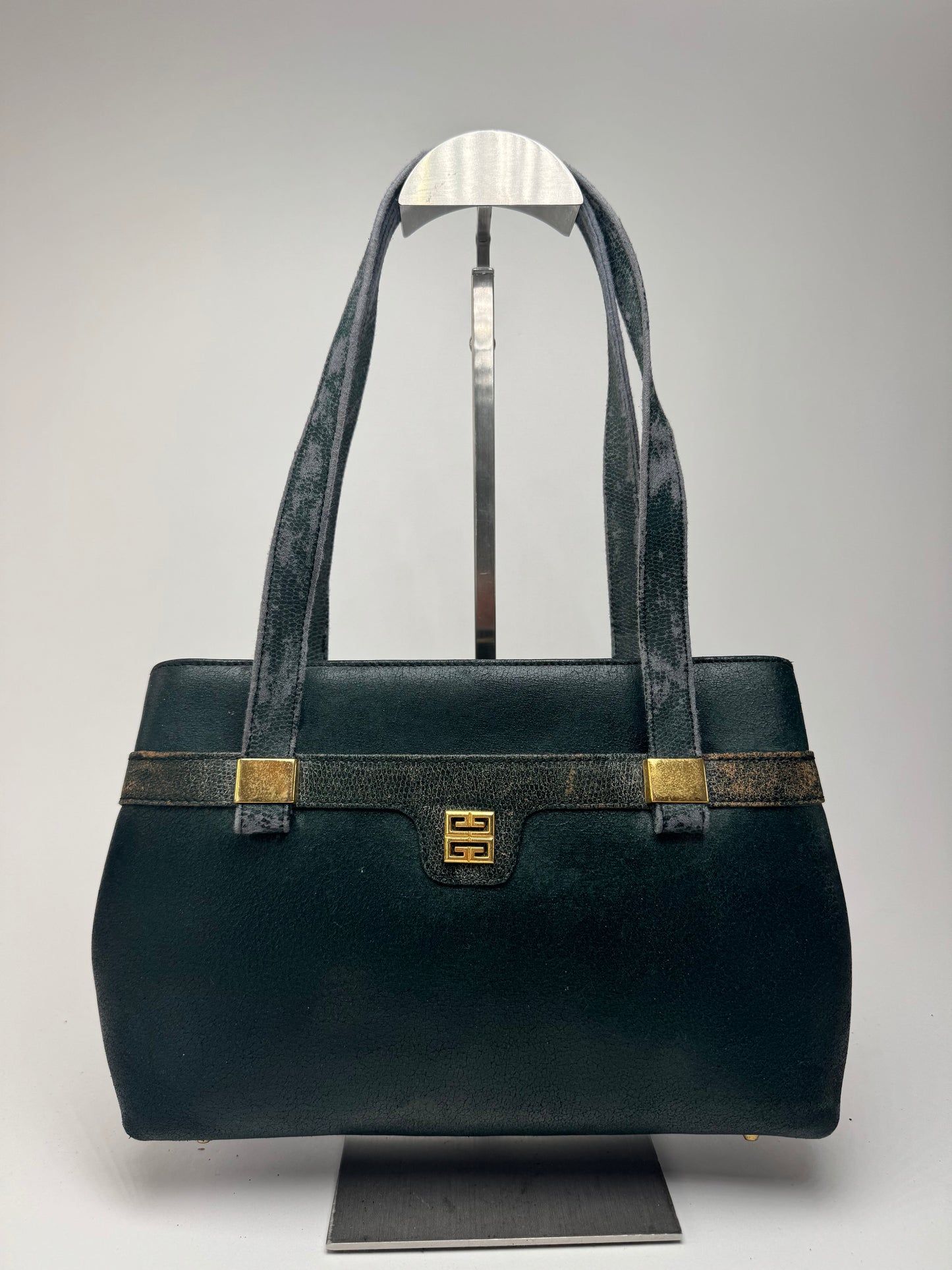 Sac vintage Givenchy en cuir 4G vert