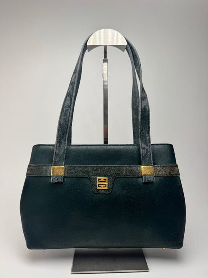 Sac vintage Givenchy en cuir 4G vert