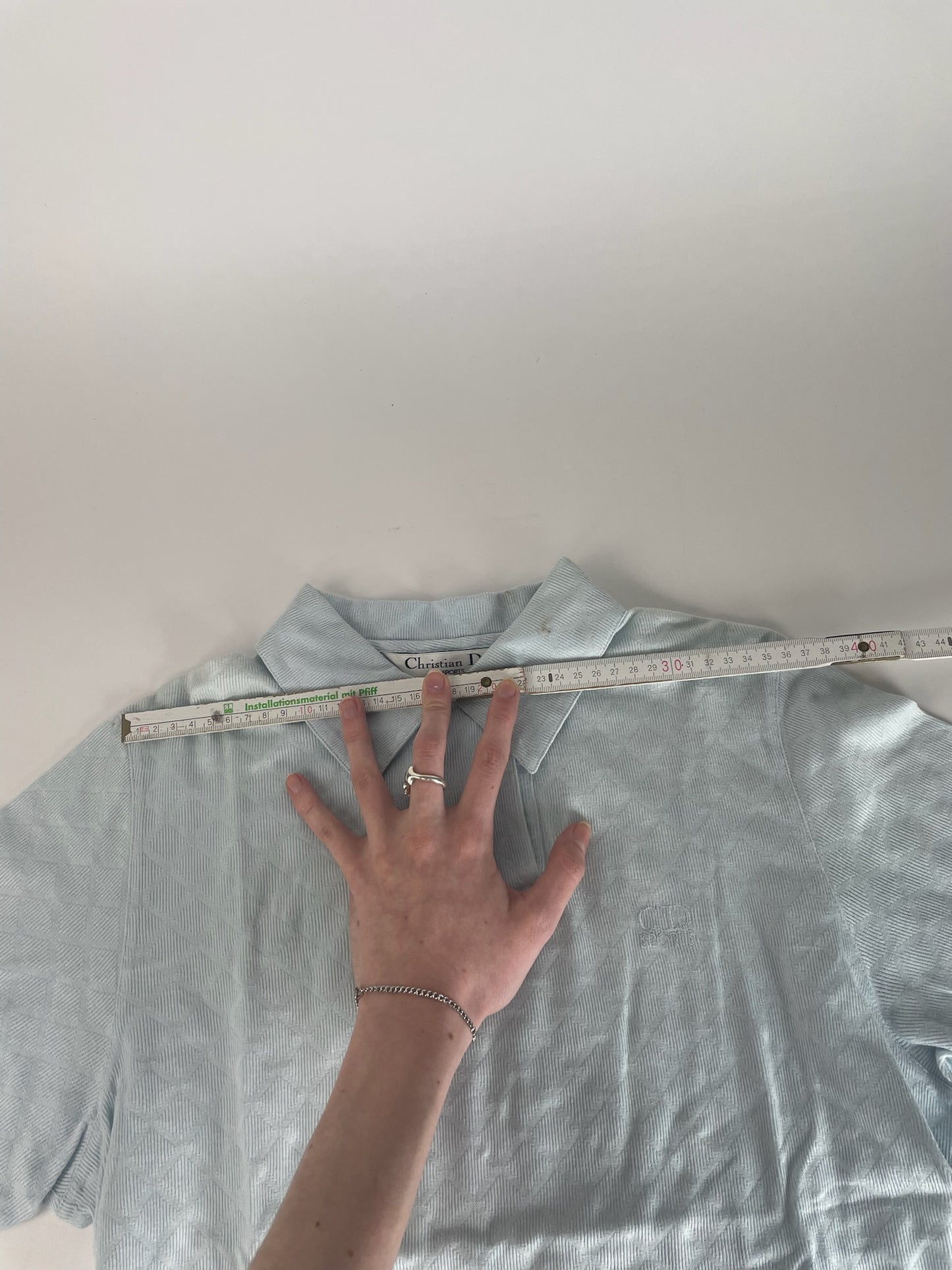 Vintage Dior Polo Shirt light blue M