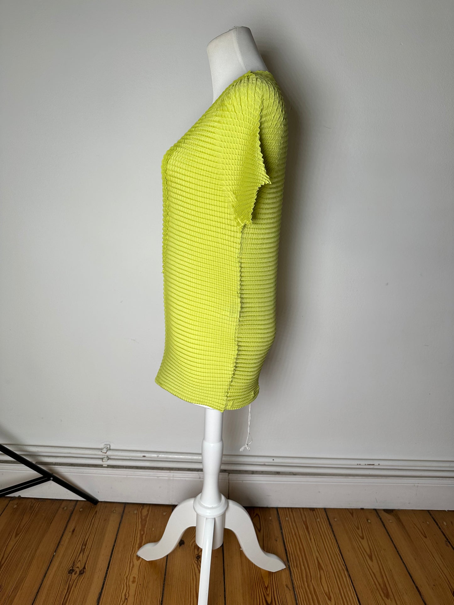 Vintage Issey Miyake Pleats Please Top Neon Yellow M