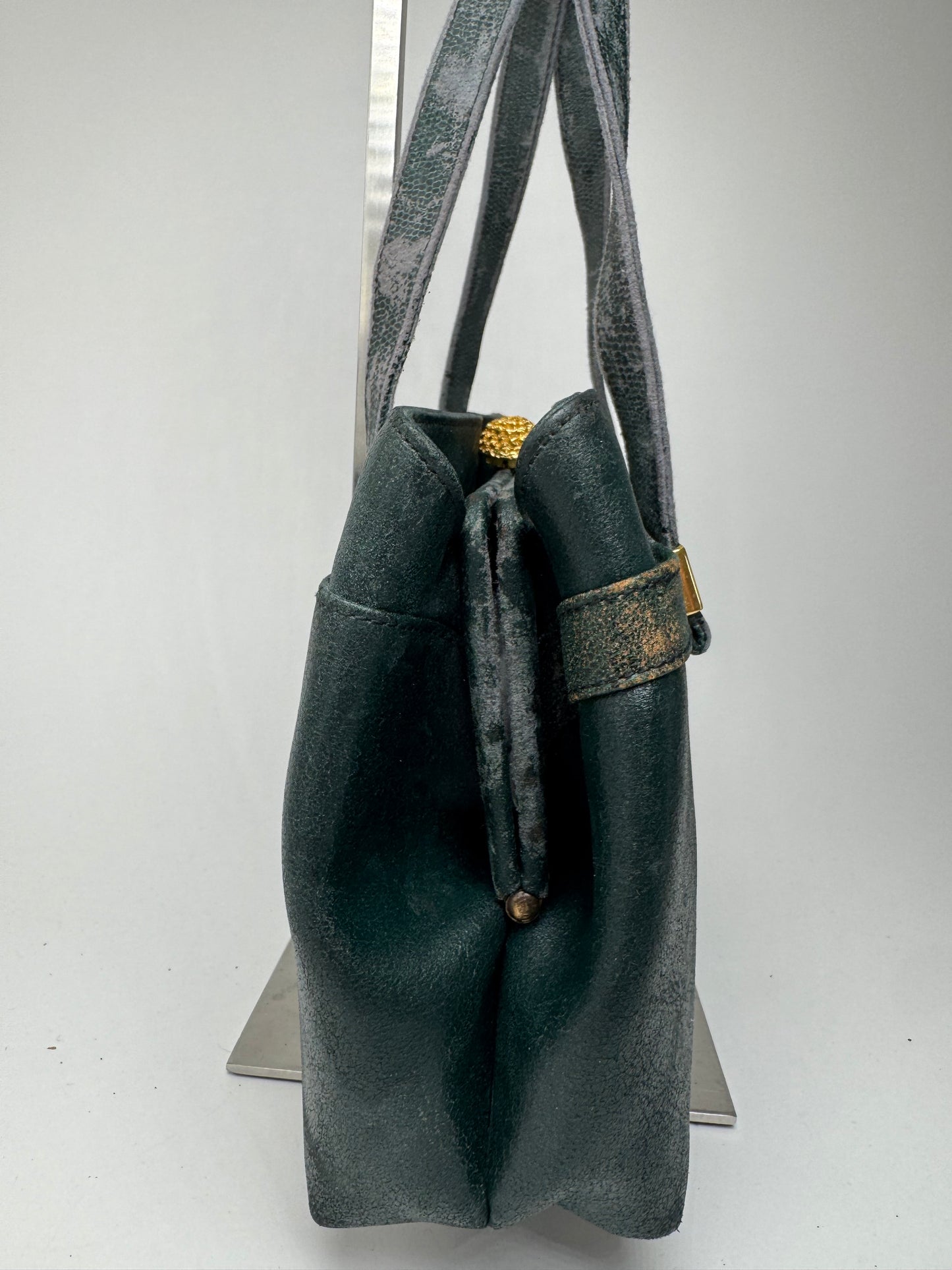 Sac vintage Givenchy en cuir 4G vert