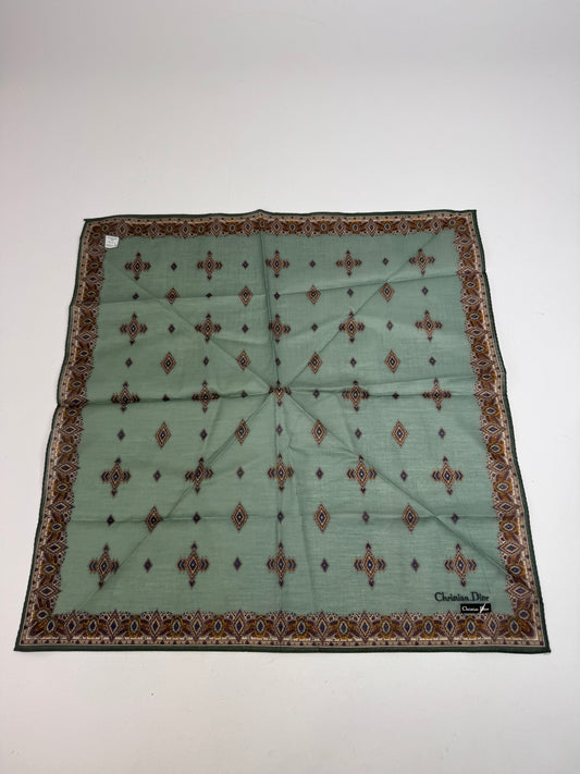 Vintage Dior Scarf Green Gold