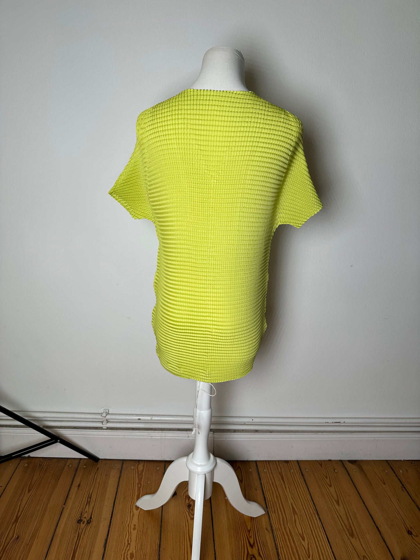 Vintage Issey Miyake Pleats Please Top Neon Yellow M