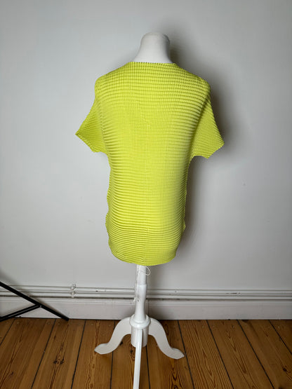 Vintage Issey Miyake Pleats Please Top Neon Yellow M