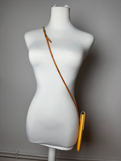 Vintage Louis Vuitton Vernis Leather Messenger Bag Yellow