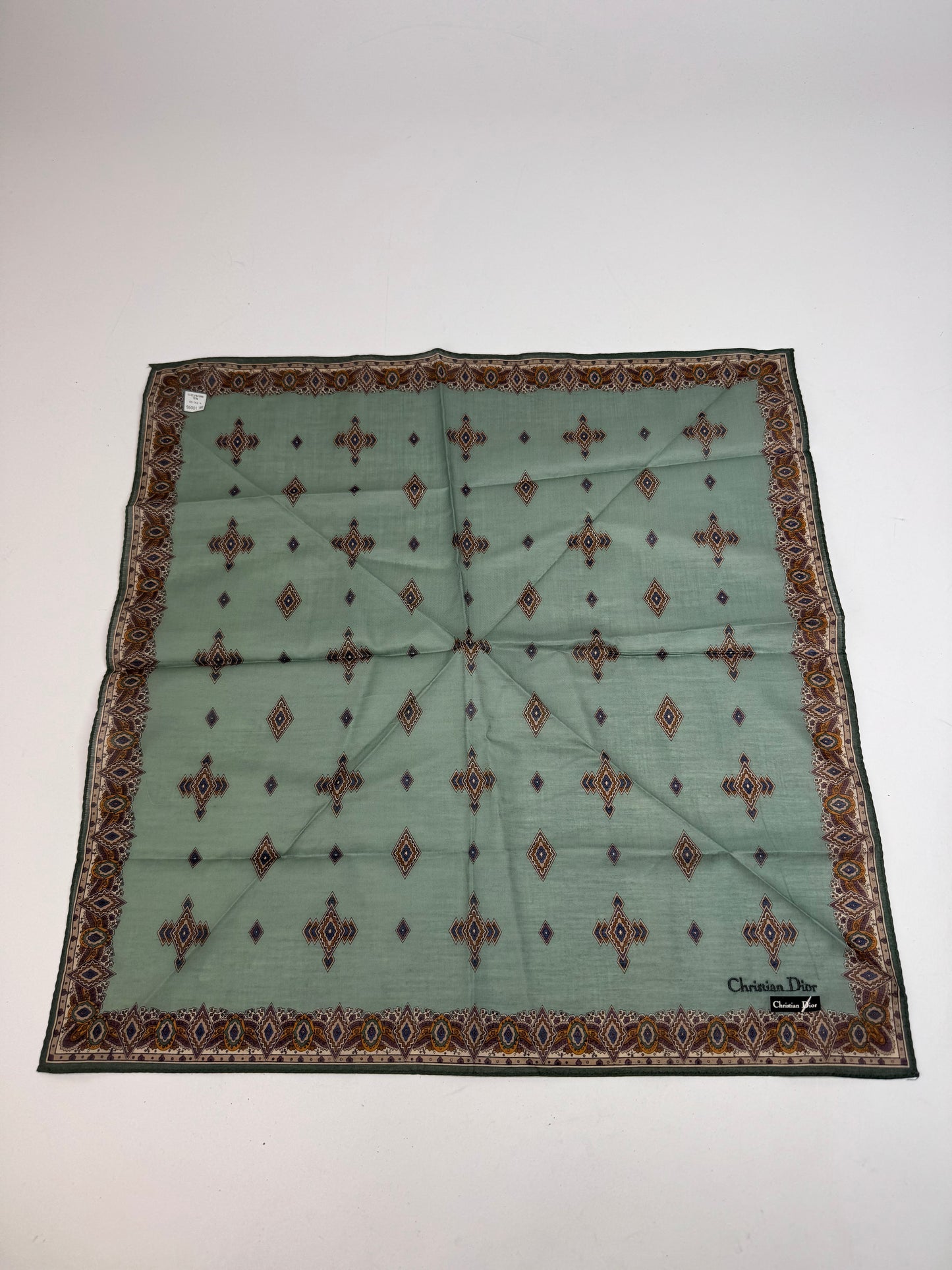 Vintage Dior Scarf Green Gold