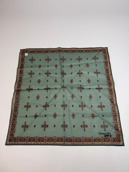 Vintage Dior Scarf Green Gold