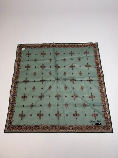 Vintage Dior Scarf Green Gold