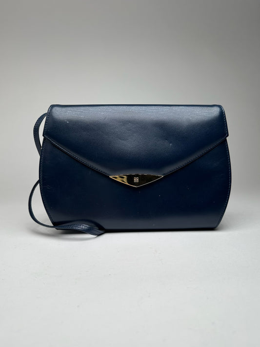 Vintage Givenchy 4G Leather Bag Navy
