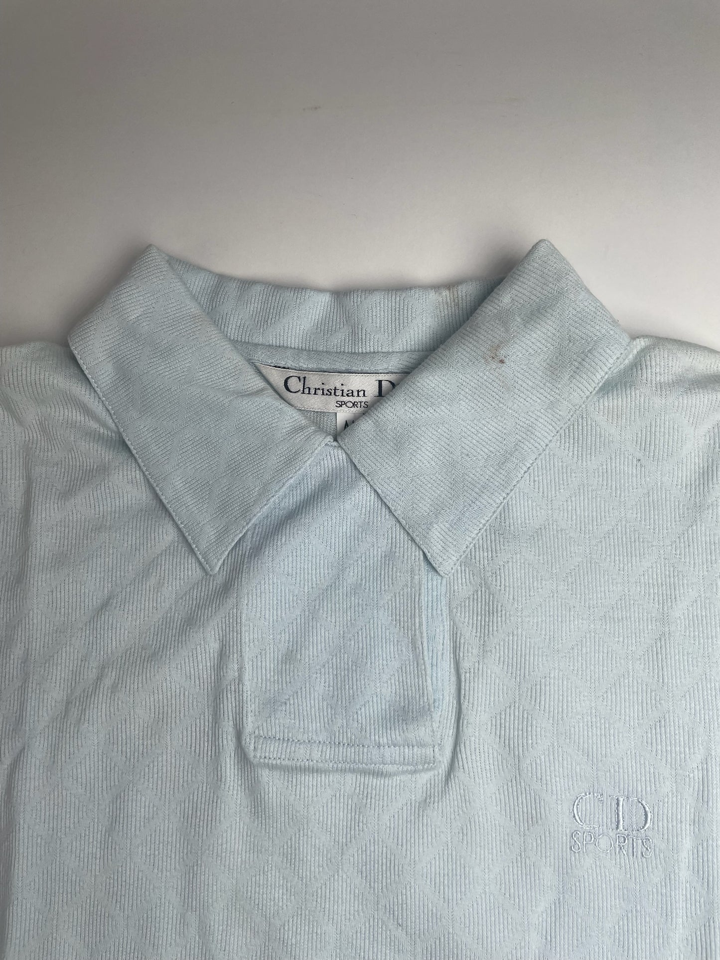 Vintage Dior Polo Shirt light blue M