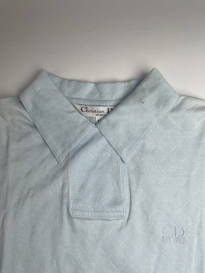 Vintage Dior Polo Shirt light blue M