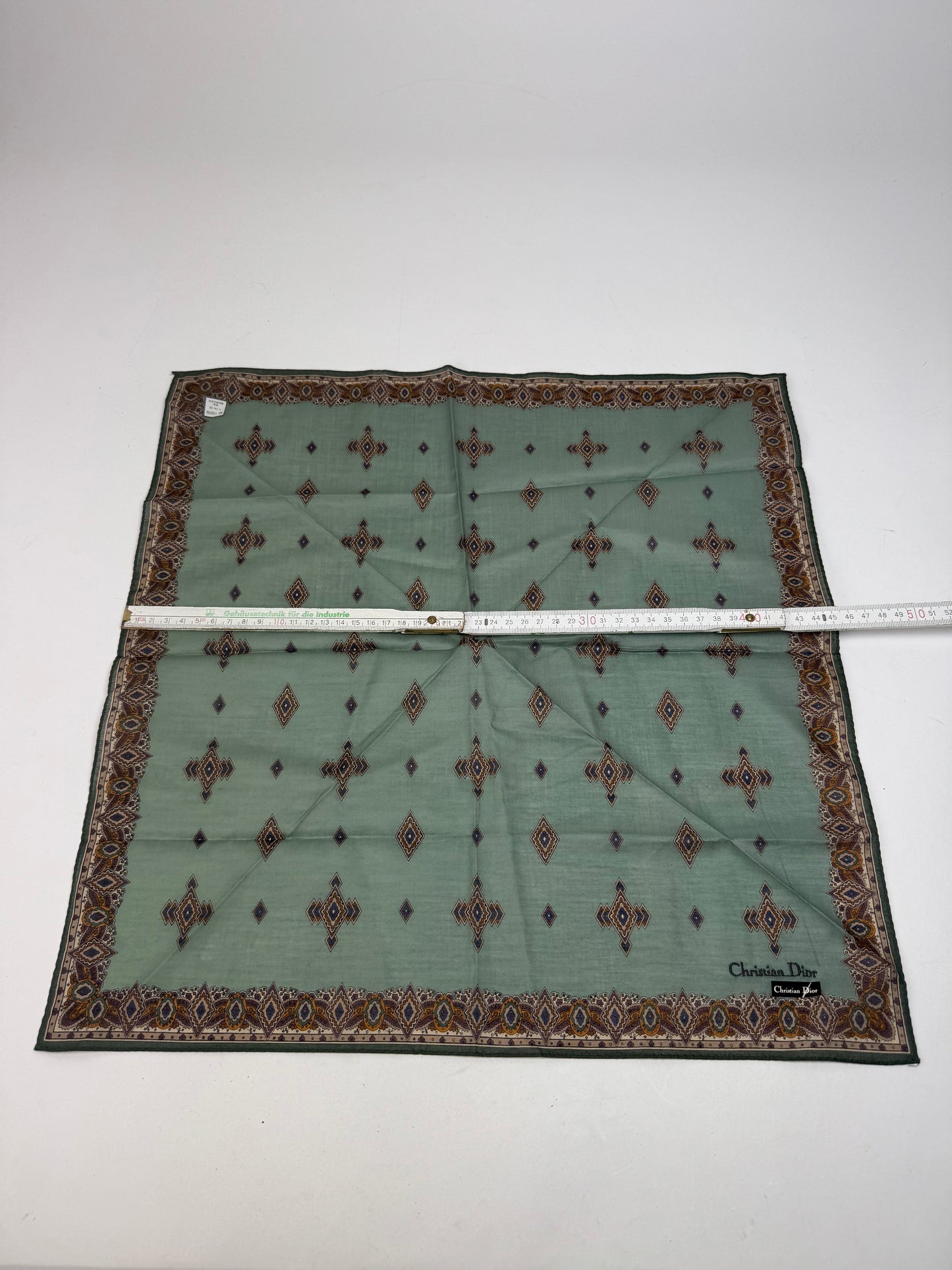 Vintage Dior Scarf Green Gold