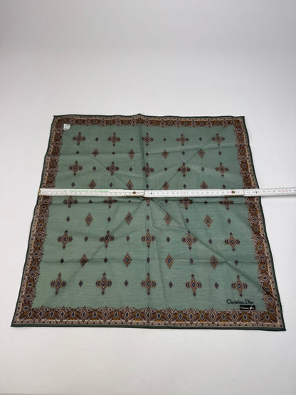Vintage Dior Scarf Green Gold