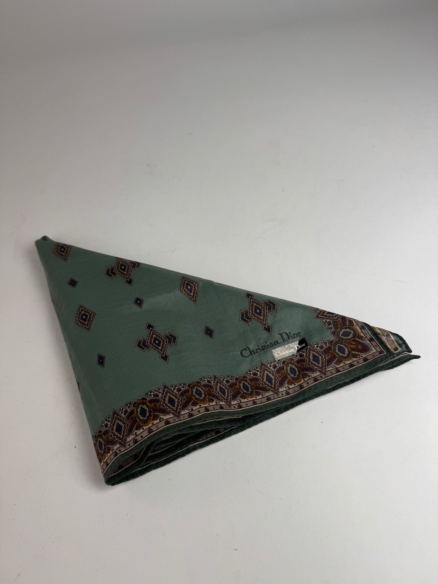 Vintage Dior Scarf Green Gold