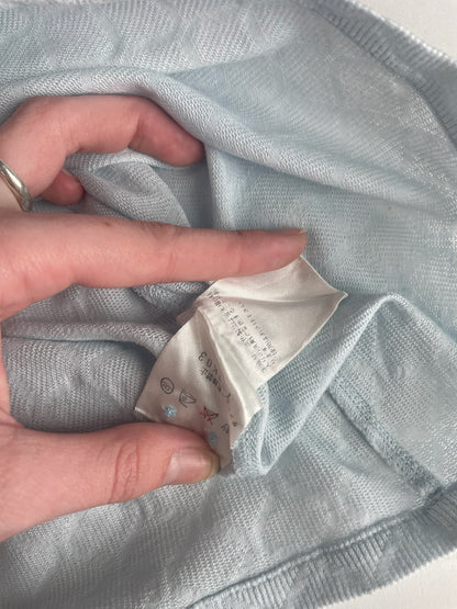 Vintage Dior Polo Shirt light blue M