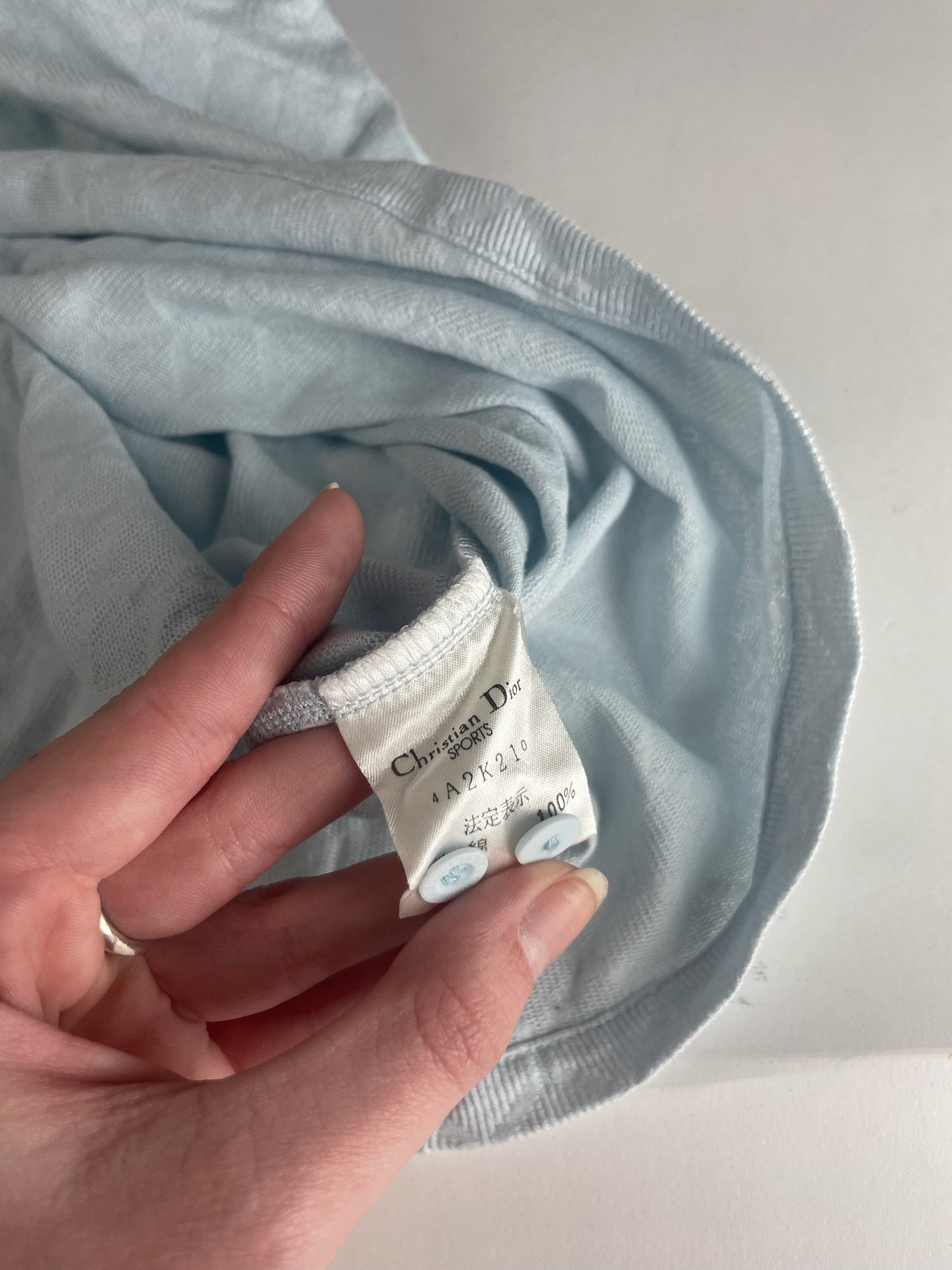 Vintage Dior Polo Shirt light blue M