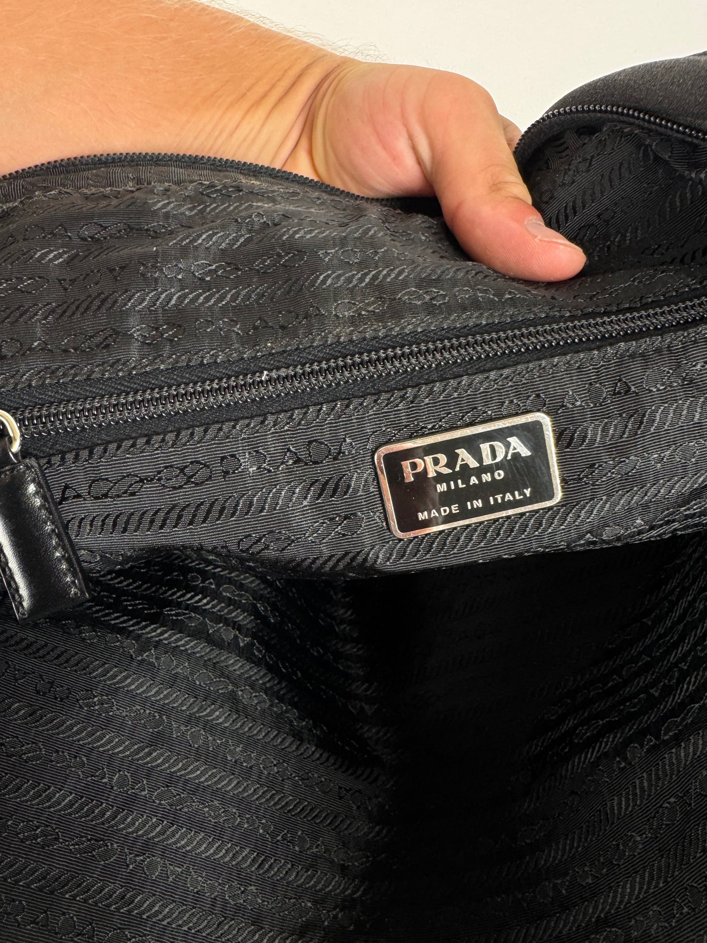 Sac Prada Sport en toile vintage anthracite