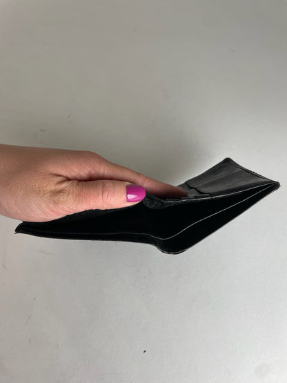 Vintage Gianni Versace Crocodile Emblossed Leather Wallet Black