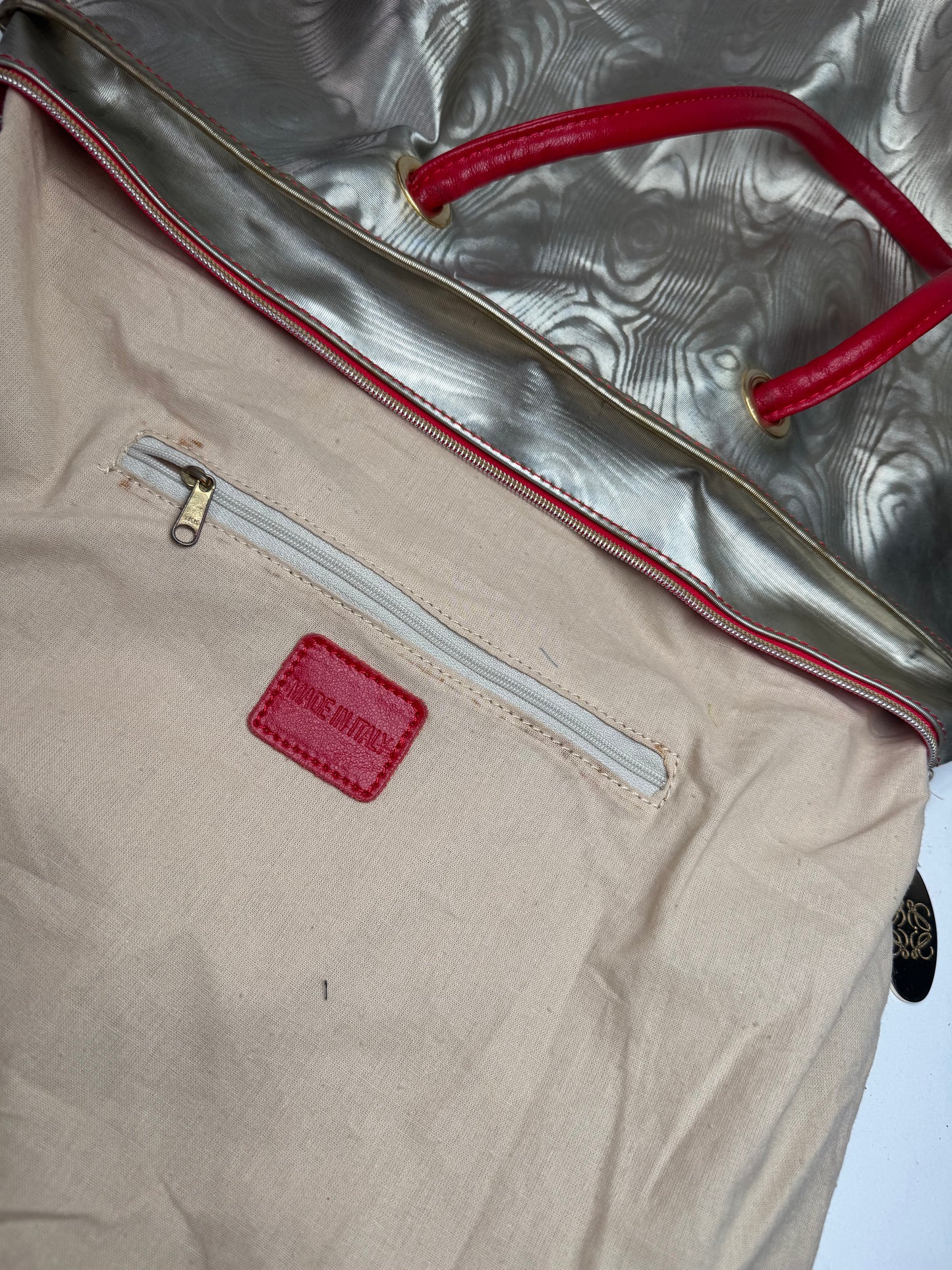 Vintage Loewe Madrid Leather Handbag Golden