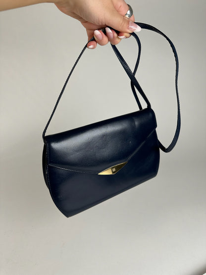 Vintage Givenchy 4G Leather Bag Navy