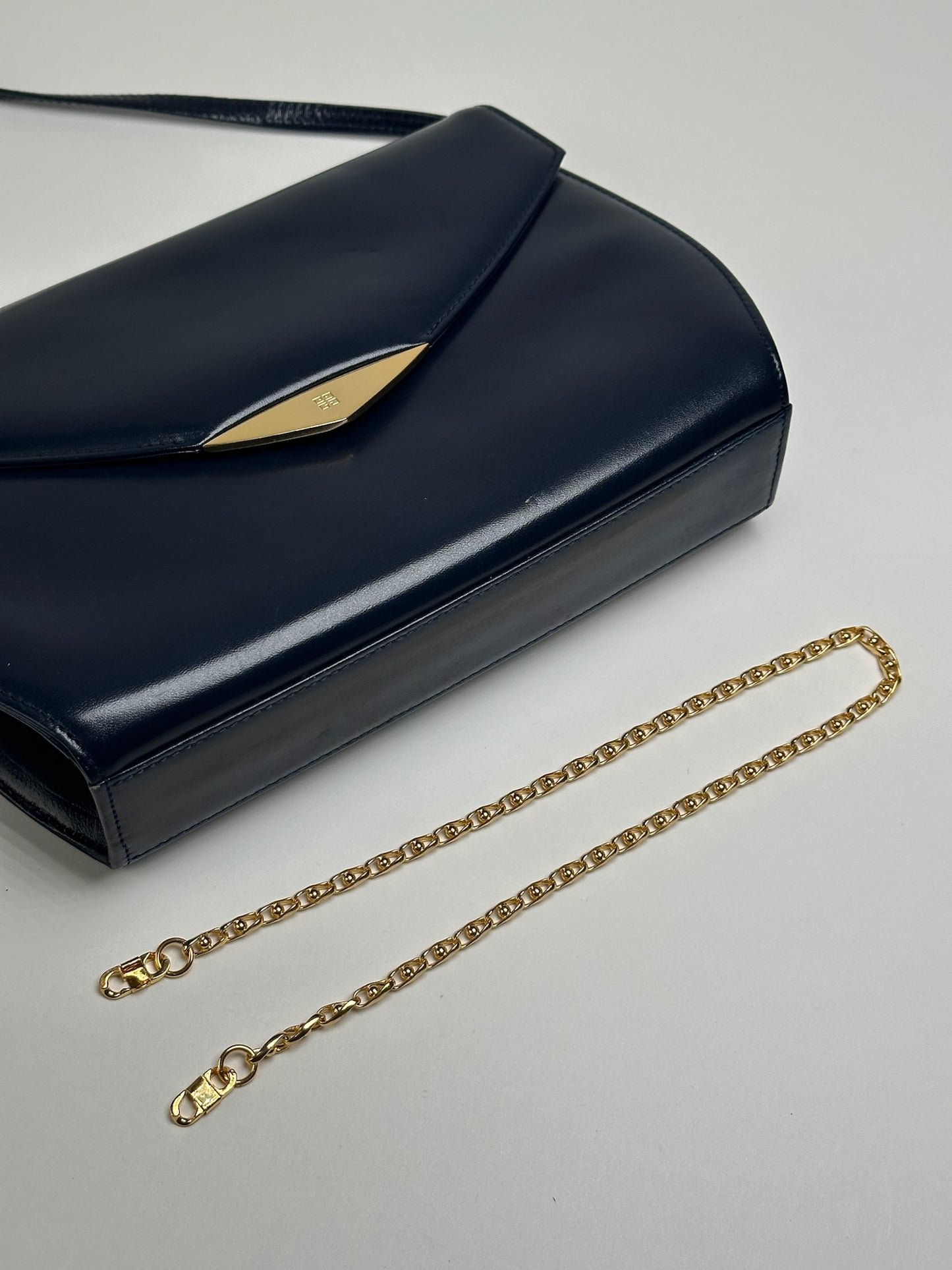 Vintage Givenchy 4G Leather Bag Navy