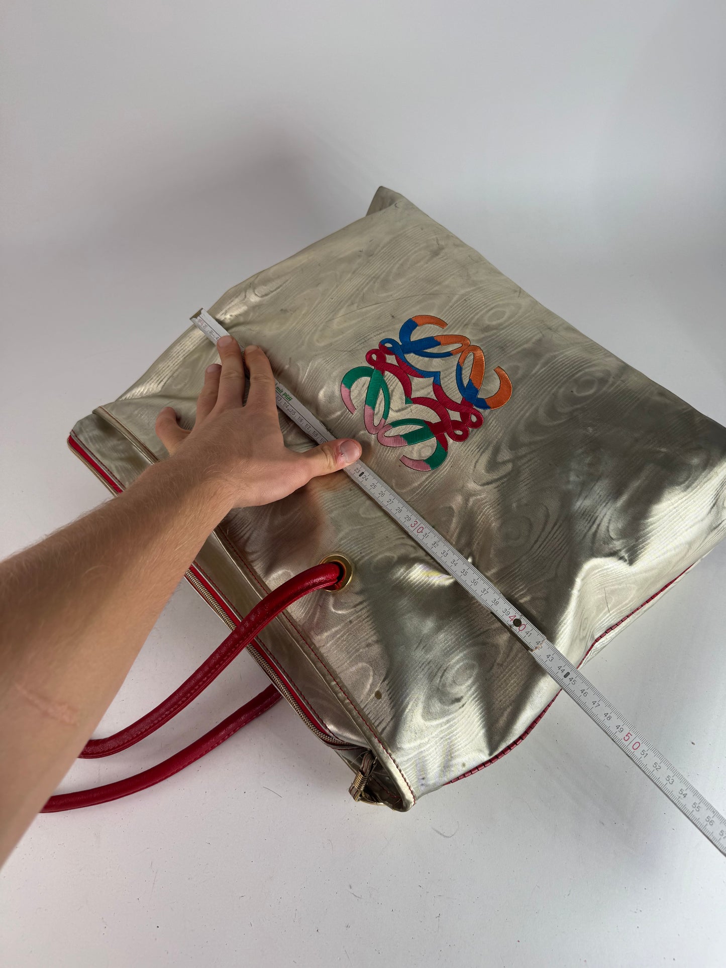 Vintage Loewe Madrid Leather Handbag Golden