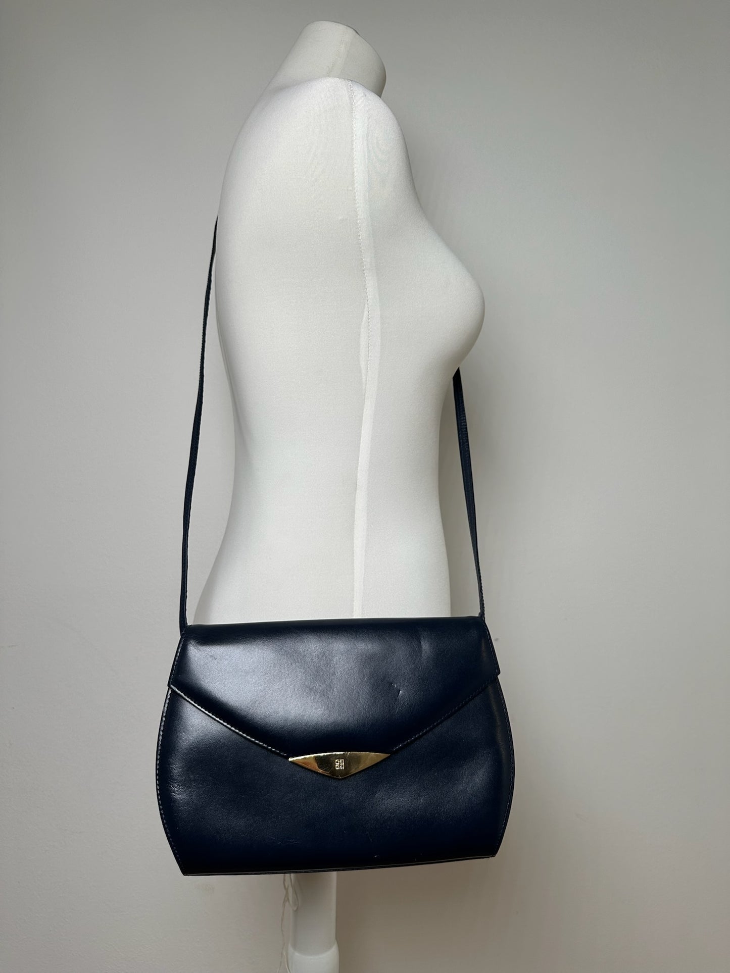 Vintage Givenchy 4G Leather Bag Navy
