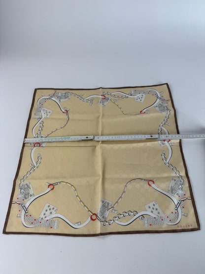 Vintage Celine monogram Scarf White gold