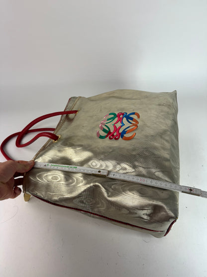 Vintage Loewe Madrid Leather Handbag Golden