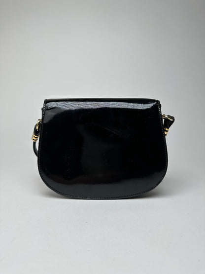 Vintage Celine Patent Leather Shoulder bag black