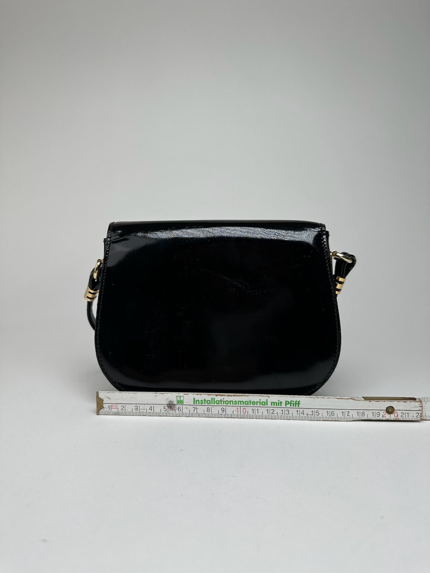 Vintage Celine Patent Leather Shoulder bag black