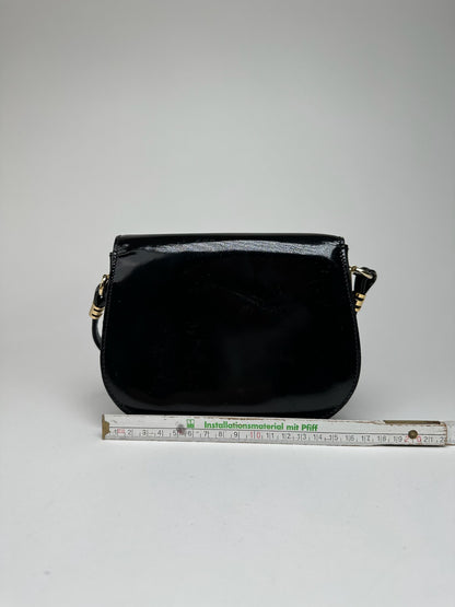 Vintage Celine Patent Leather Shoulder bag black