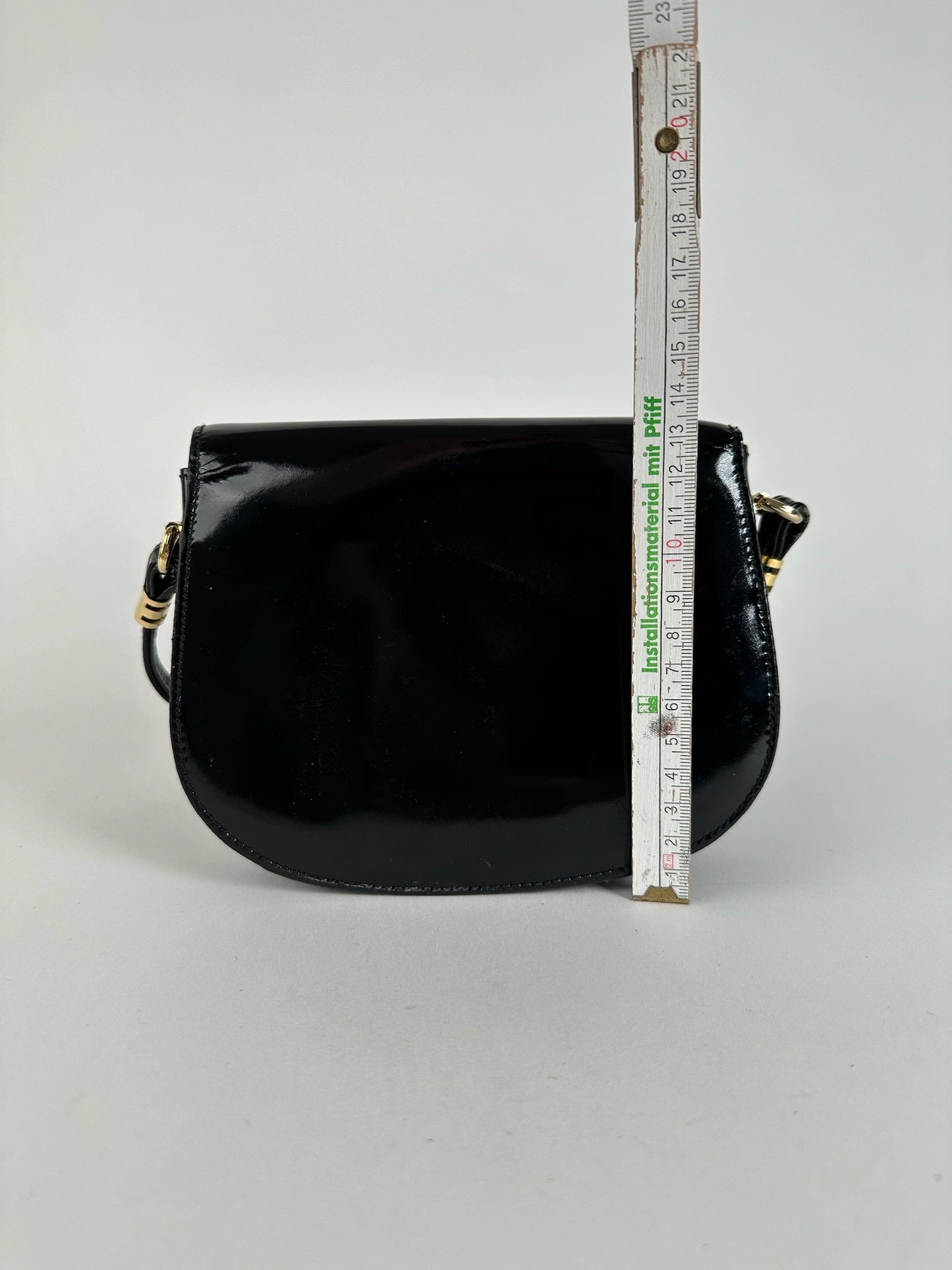 Vintage Celine Patent Leather Shoulder bag black