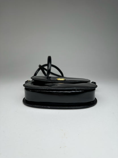 Vintage Celine Patent Leather Shoulder bag black